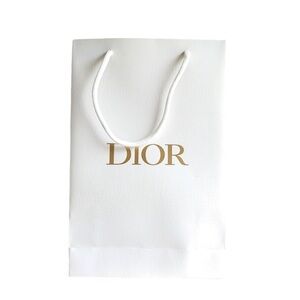 Dior| White and Gold Shopping Bag